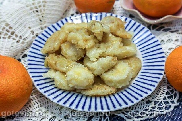 Банан темпура. Фотографія рецепта