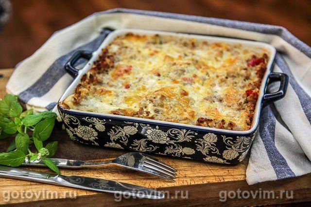 Лазанья з песто. Фотографія рецепта