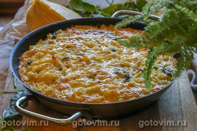Макарони Мак енд Чіз зі шпинатом (Mac&Cheese) . Фотографія рецепта