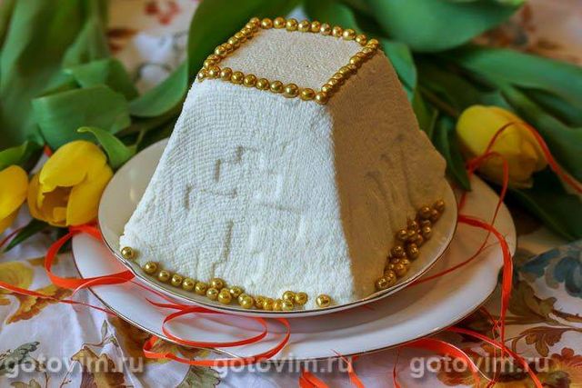 Сирна паска із заварним кремом. Фотографія рецепта