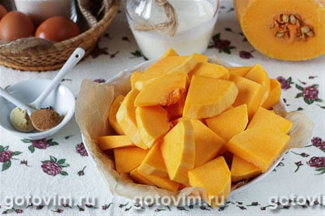 Десерт із гарбуза (гарбузове суфле з вершками)