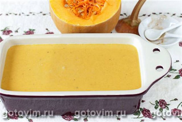 Десерт із гарбуза (гарбузове суфле з вершками)